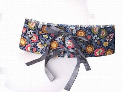 Ceinture Tissu Fille - Motif Oiseaux, Style Preppy Golf - Rose/blanc/vert - Occasion